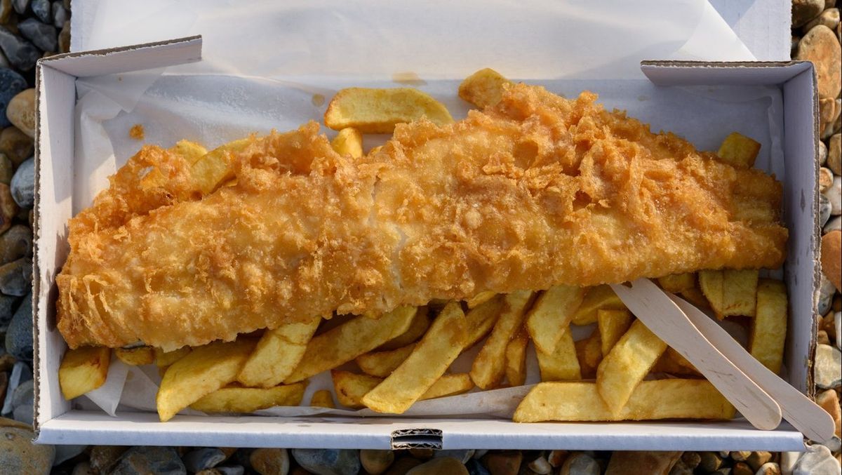 a Large portion of our fish and chips
